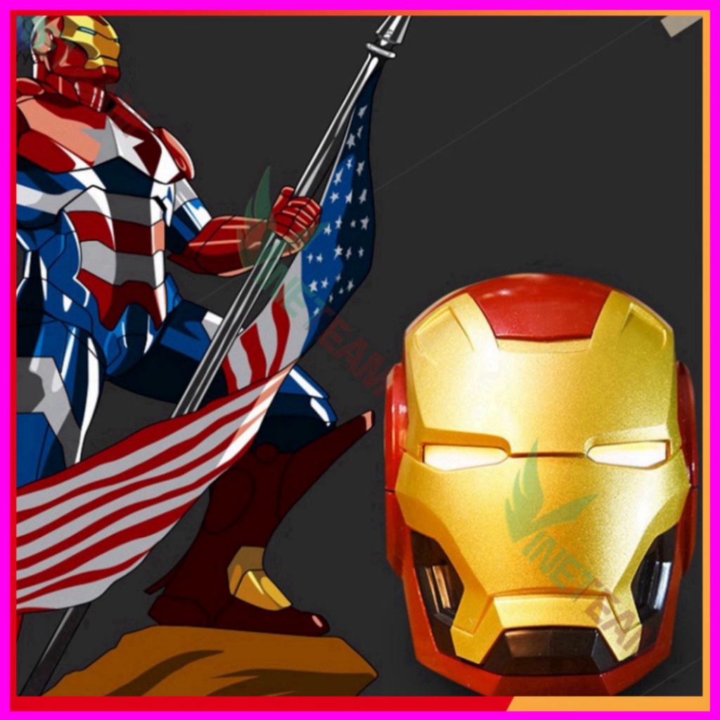 Loa Bluetooth công nghệ 5.0 Iron man, âm thanh vòm 6D bass trầm, pin 1200mAh, Hỗ trợ FM - tặng dây sạc -DC4387 . Chất CH