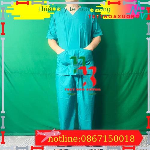 Bộ Scrups bác sĩ, bộ kĩ thuật viên phòng mổ, quần áo blouse nữ màu xanh COBAN