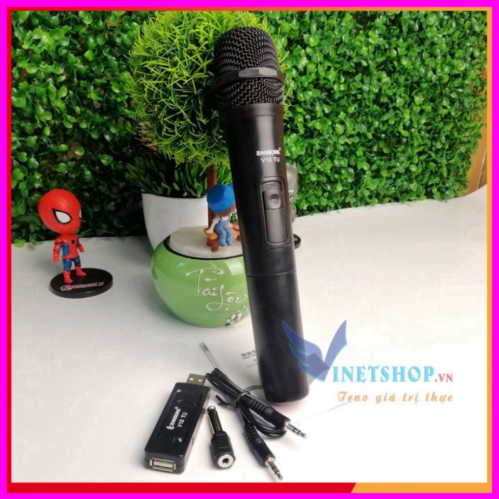 MICRO KHÔNG DÂY CHO LOA BLUETOOTH KARAOKE CHÍNH HÃNG ZANSONG V10 -dc2168 Chất CHẤT