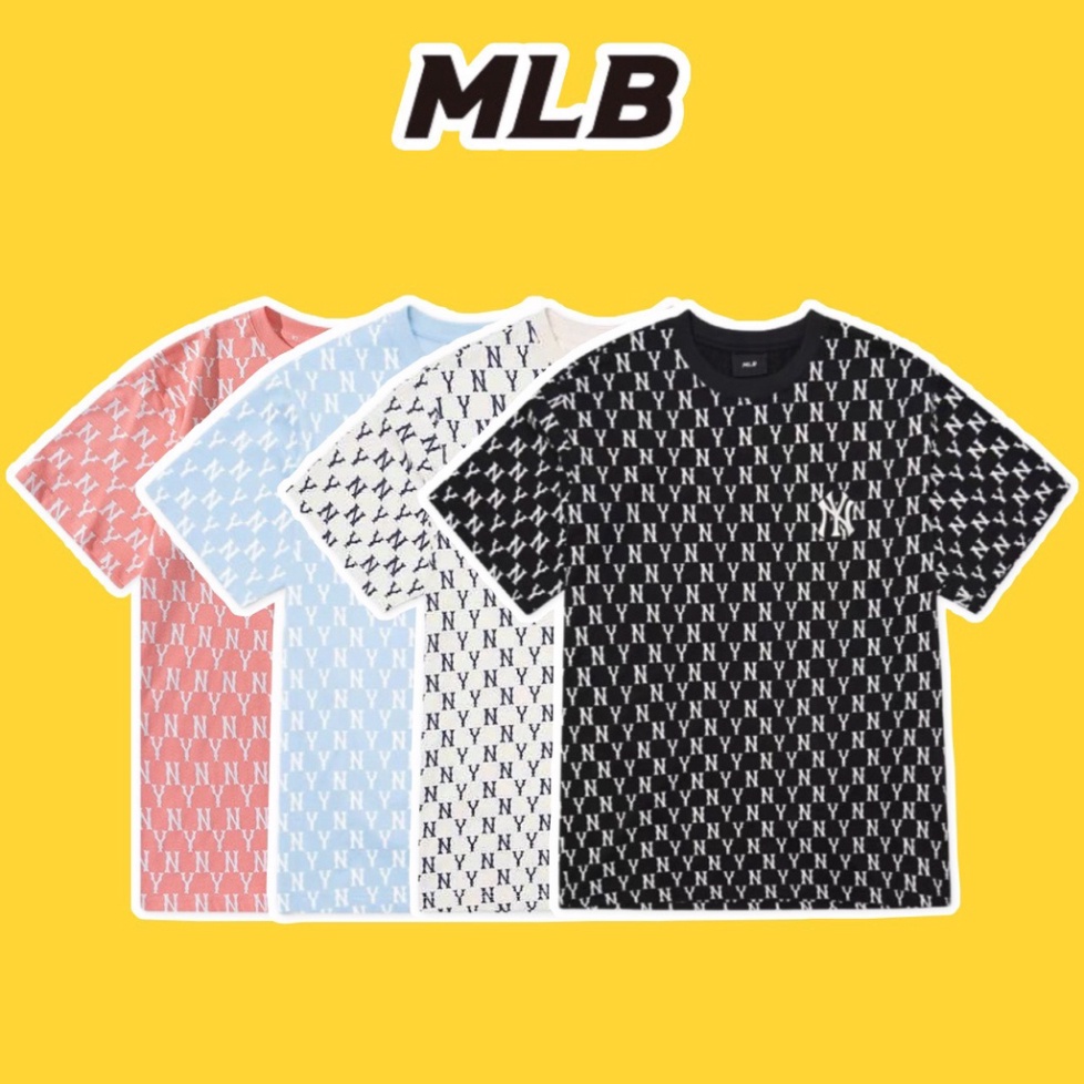 Áo thun NY MLB,áo phông NY unisex nam nữ in hình Monogram Mega-Logo cá tính