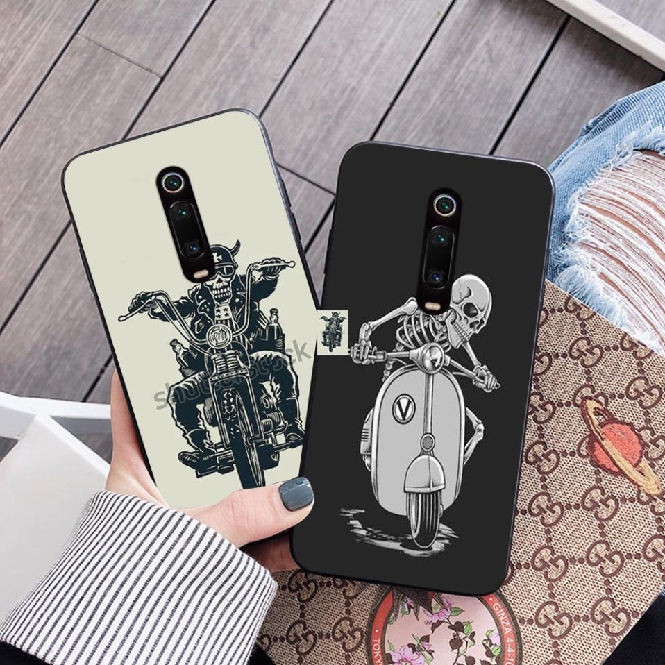 Ốp lưng Xiaomi redmi k20 / mi 9t/ redmi k30 / redmi k30 pro in hình bộ xương di động đi xe máy siêu cute Tiến Minh