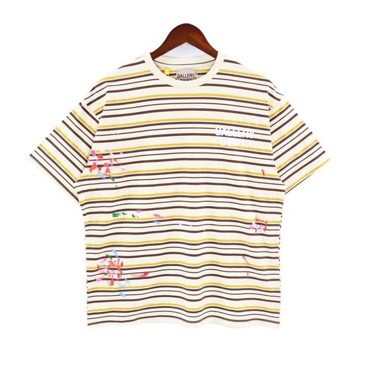 Hàng Có Sẵn! Hàng Có Sẵn Mới ★Thiết Bị Phóng To Gallery Dept★ Áo Thun Họa Tiết Kẻ Sọc Màu Mơ Độc Đáo Thời Trang Mùa Hè Cho Nam Và Nữ