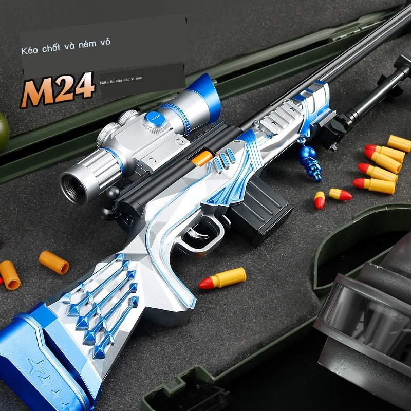 Chơi Trẻ Em Cậu Bé Mô Phỏng Ngôi Sao Niềm Tin 98K Độ Chính Xác Cao Đẩy Mềm Bắn Tỉa AWM Ăn Thịt Gà Phù Hợp Vớ