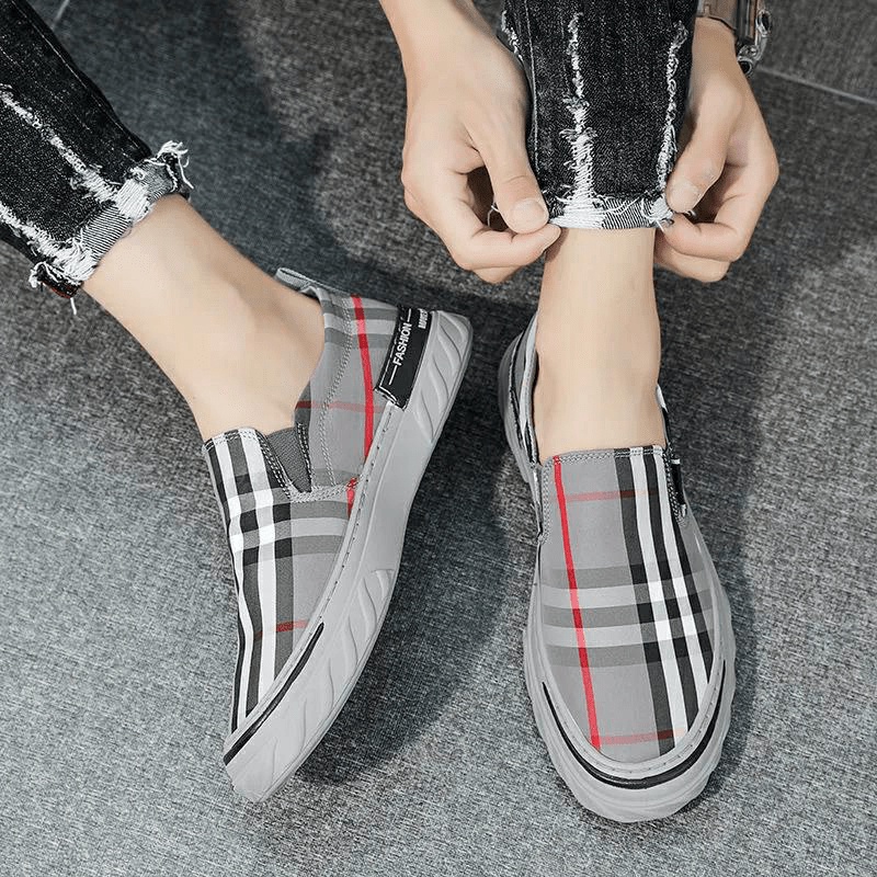 BOSS SHOES Giày lười nam - Slip on nam vải Vải polyester 3 màu thời trang mẫu mới cực đẹp đi học đi chơi