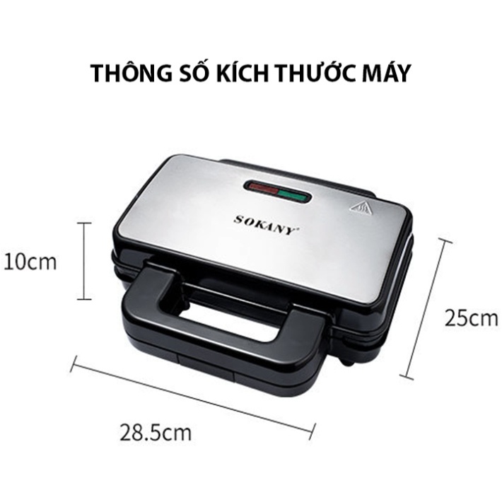 Máy làm bánh kẹp tàn ong Sokany khuôn vuông