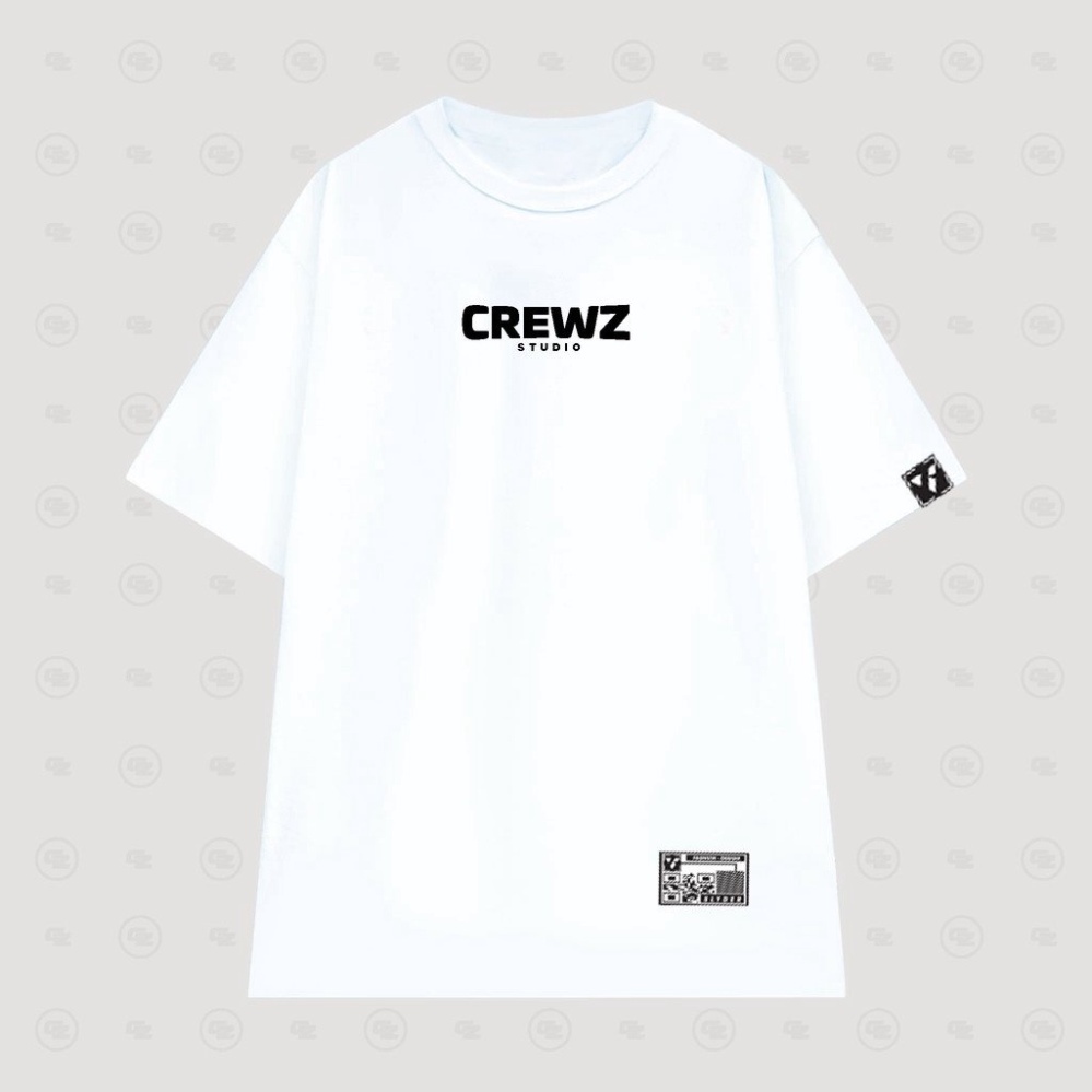 Áo thun tay lỡ mẫu CREWZ vải co dãn unisex | BigBuy360 - bigbuy360.vn