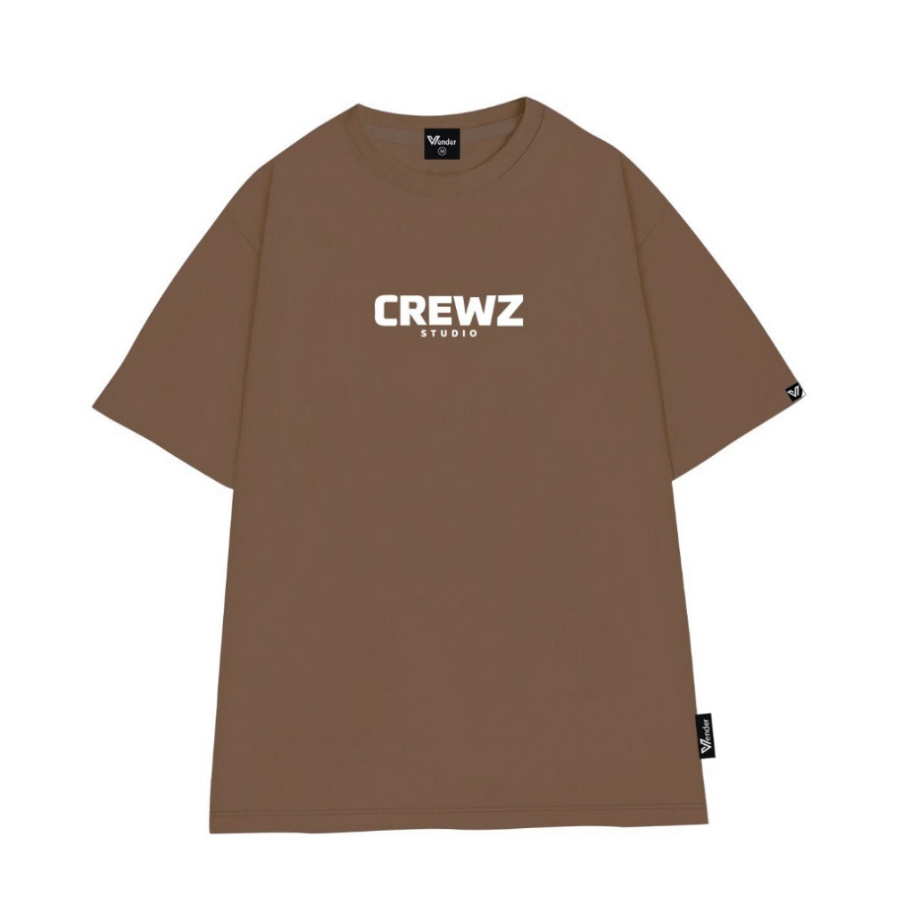 Áo thun tay lỡ mẫu CREWZ vải co dãn unisex | BigBuy360 - bigbuy360.vn