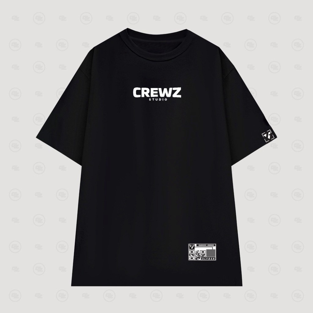 Áo thun tay lỡ mẫu CREWZ vải co dãn unisex | BigBuy360 - bigbuy360.vn