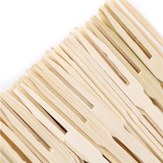 [Nut] 80Pcs Bamboo Disposable Wooden Fruit Fork Dessert Forks Tableware Party Decor