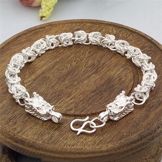 New Fashion Silver Plated Dragon Design Bracelet Bangle Chain Men Bracelet Gift