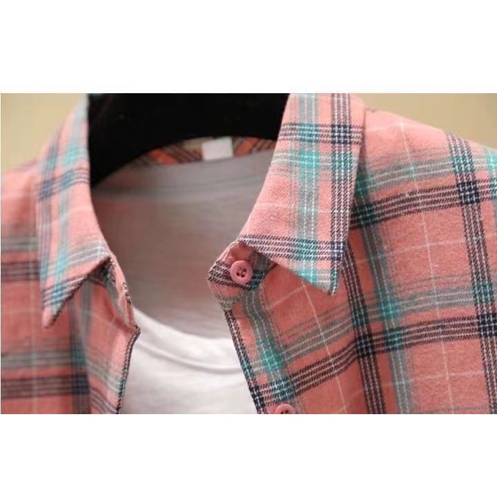 Áo Sơ Mi Dài Tay Dáng Rộng Họa Tiết Kẻ Sọc Phong Cách Hàn Quốc Thời Trang Xuân Thu 2023 Mới