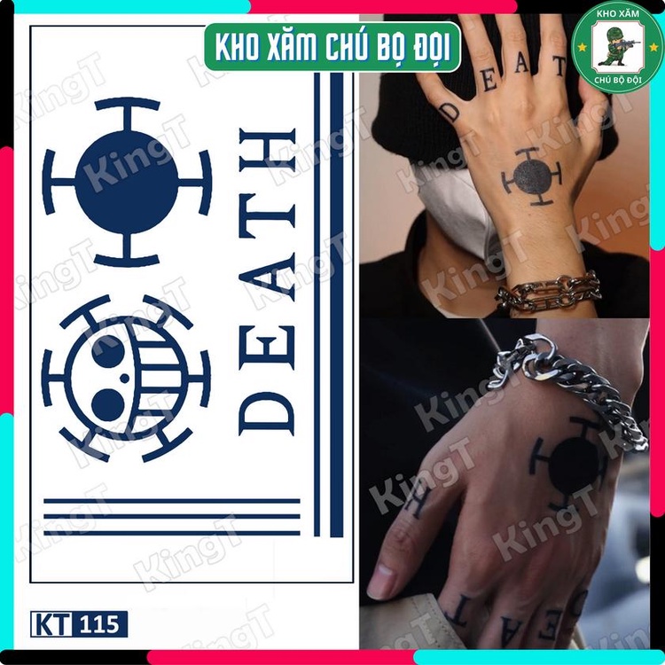 Hình xăm ONE PIECE 15 ngày cực HOT, kích thước full tờ 11x18cm