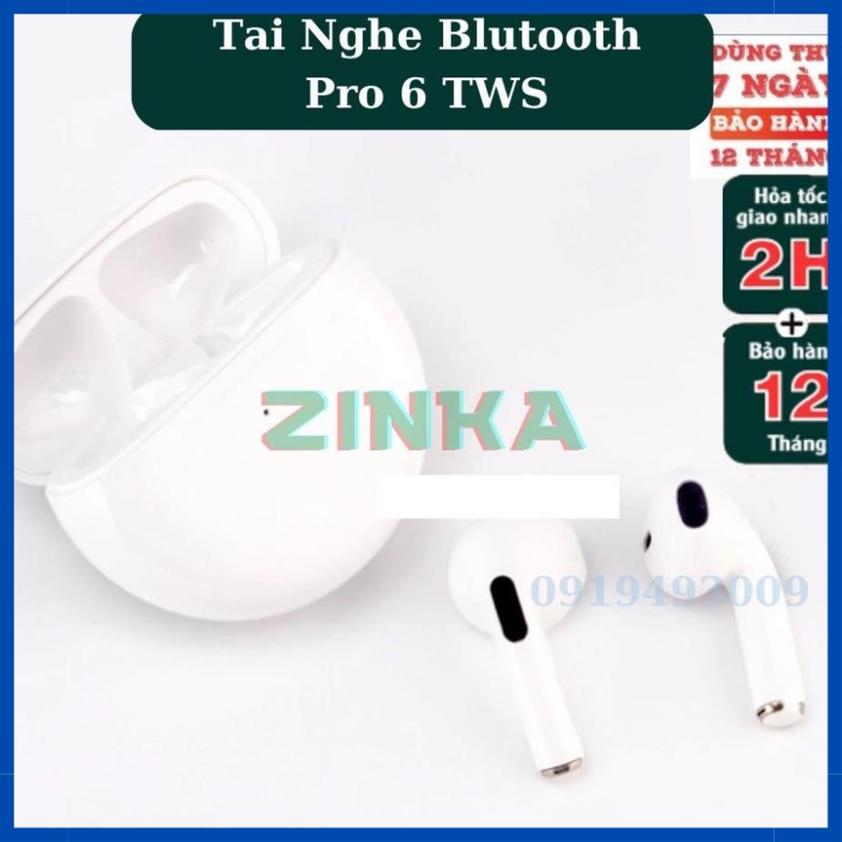 Tai Nghe Blutooth Pro 6 TWS - Cảm Biến,Định Vị, Đổi Tên - Nhiều Màu - HÀNG CHÍNH HÃNG Bảo Hành 6 Tháng NIM007 TÀI SHOP