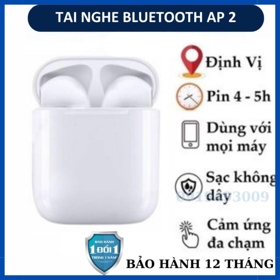 Tai nghe bluetooth AIP2 tai nghe không dây định vị, lọc âm, giảm tiếng ồn, pin 4-6, bass hay, BH 6TH TÀI SHOP