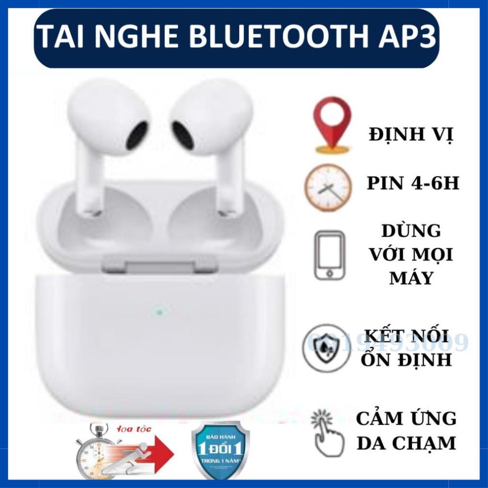 Tai nghe bluetooth AIP3 tai nghe không dây định vị, lọc âm, giảm tiếng ồn, pin 4-6, bass hay, BH 6TH TÀI SHOP
