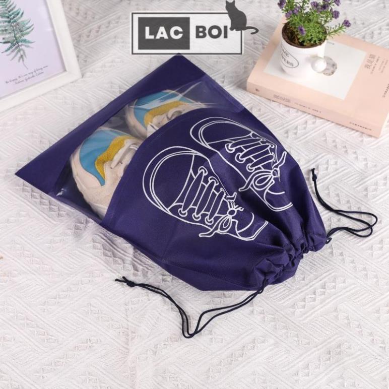 Túi Đựng Giày Hoạ Tiết Chống Bẩn Đi Du Lịch Tiện Lợi - LẠC BÓI - Màu ngẫu nhiên
