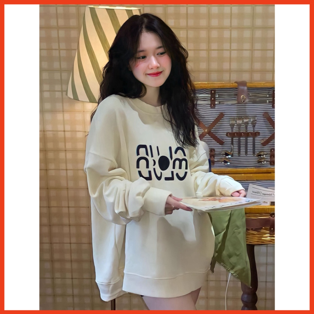 Áo Nam Nữ Sweater Nỉ CULM In Chữ dưới 65kg - Áo Nỉ Dáng Thụng G0309 trang stores