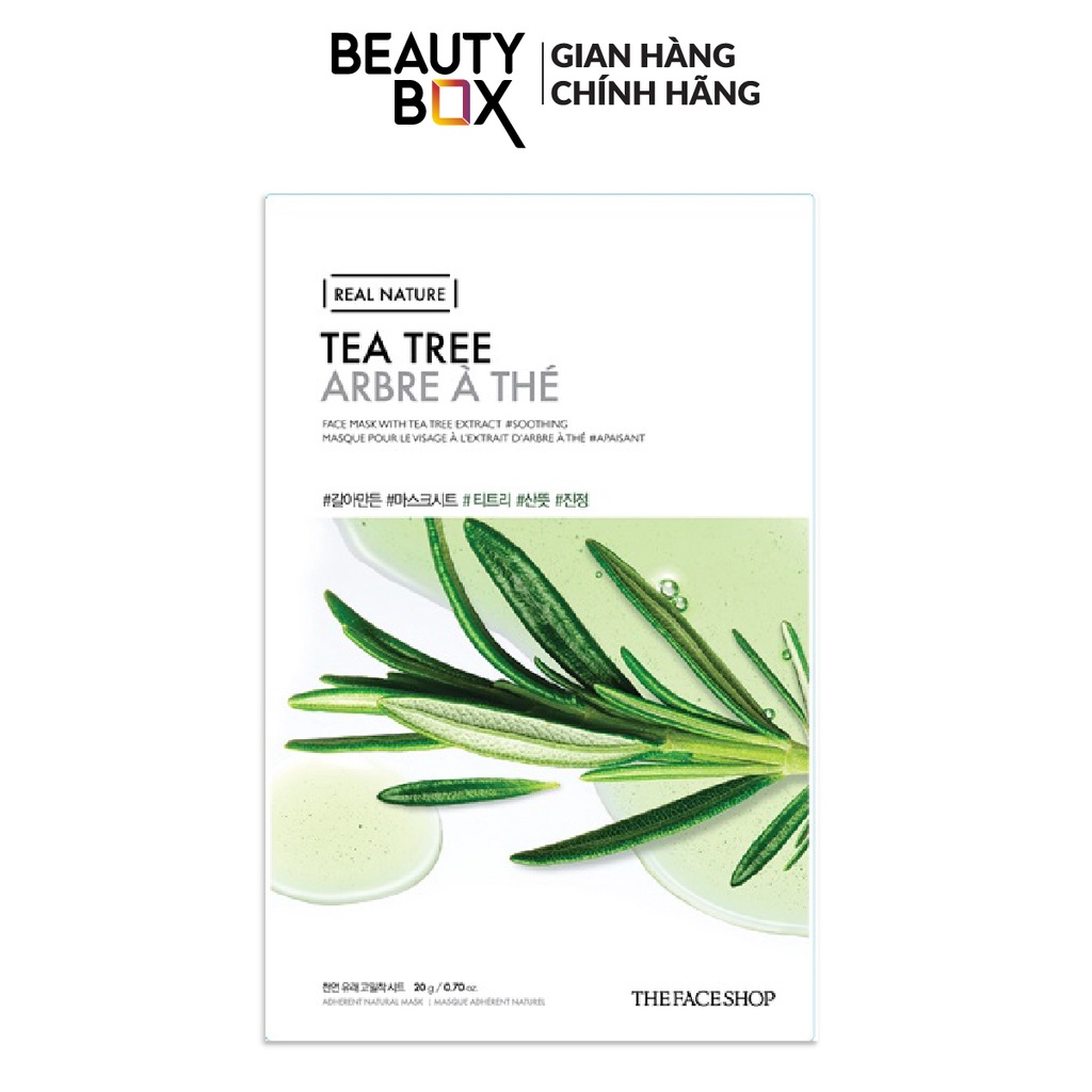 Combo 10 Mặt Nạ Thanh Lọc Da THE FACE SHOP Real Nature Tea Tree Face Mask 20g