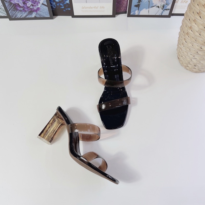 Guốc gót hổ phách- 2104