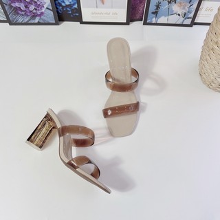 Guốc gót hổ phách- 2104