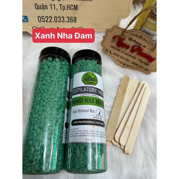 Chính Hãng Hũ sáp màu 400G Sáp wax lông Tặng kèm 10 que gỗ.