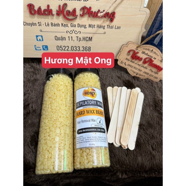 Chính Hãng Hũ sáp màu 400G Sáp wax lông Tặng kèm 10 que gỗ.