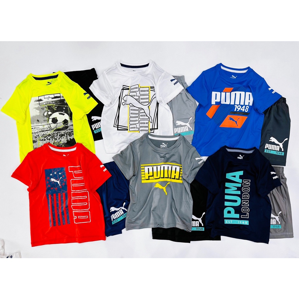 Bộ cộc vải thể thao Puma bé trai 2-7T kd bảng màu 1