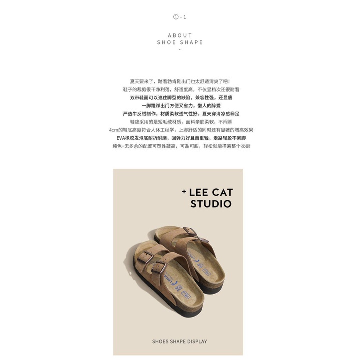 Dép Sandal Birkenstock Birkenstock Đế Phẳng Dày Dặn Phong Cách Retro Mùa Xuân 2023 Cho Nữ