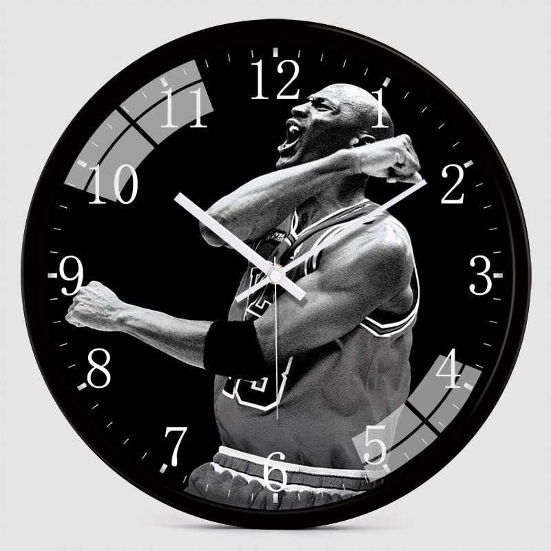 Đồng Hồ Treo Tường Không Ồn Hình Vận Động Viên Bóng Rổ Michael Jordan