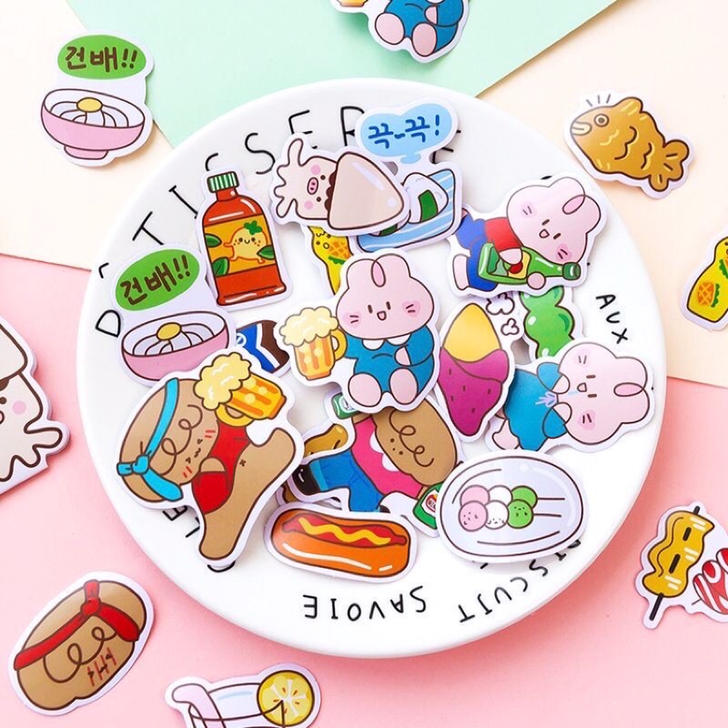 Set hình dán sticker trang trí hoạt hình dễ thương nhiều mẫu