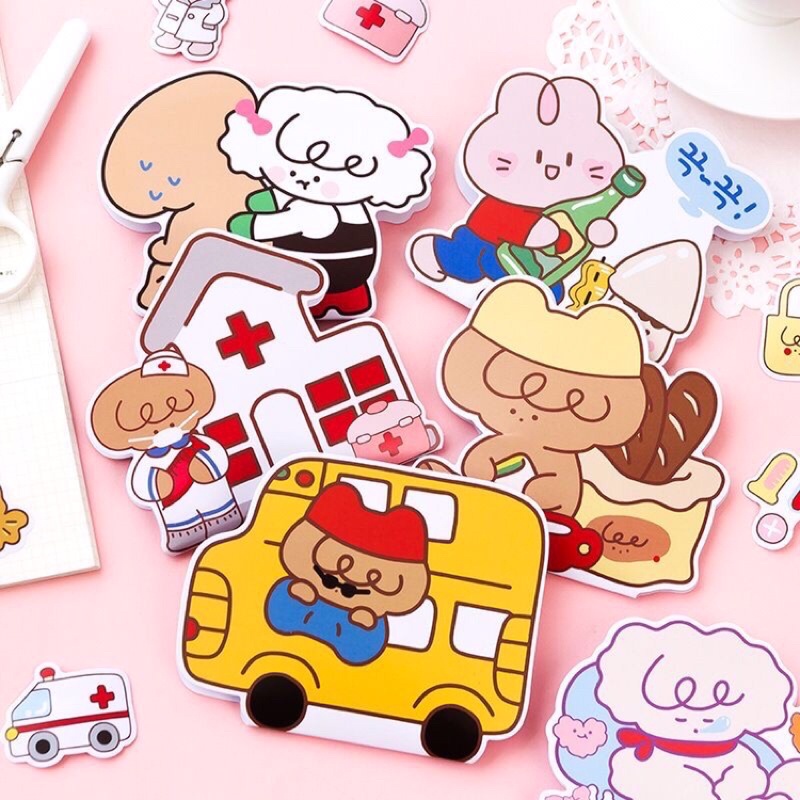 Set hình dán sticker trang trí hoạt hình dễ thương nhiều mẫu