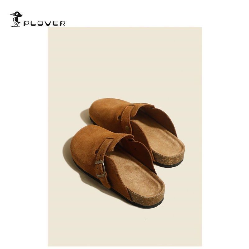 Birkenstock Dép Birkenstock Bằng Da Lộn Màu Trơn Đế Nút Bần Thoải Mái Phong Cách Cho Nam Và Nữ
