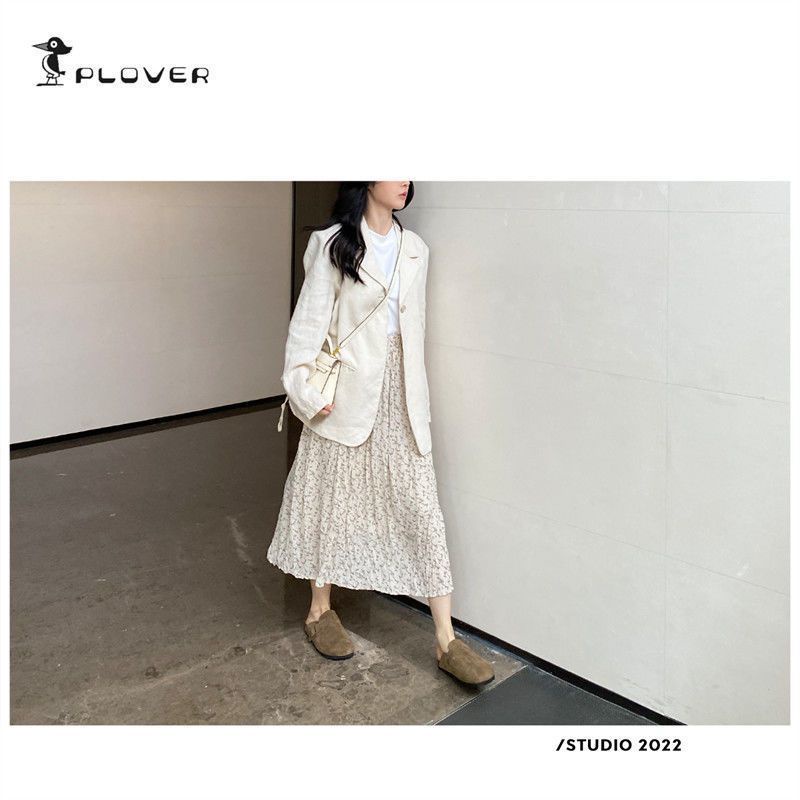 Birkenstock Dép Birkenstock Bằng Da Lộn Màu Trơn Đế Nút Bần Thoải Mái Phong Cách Cho Nam Và Nữ