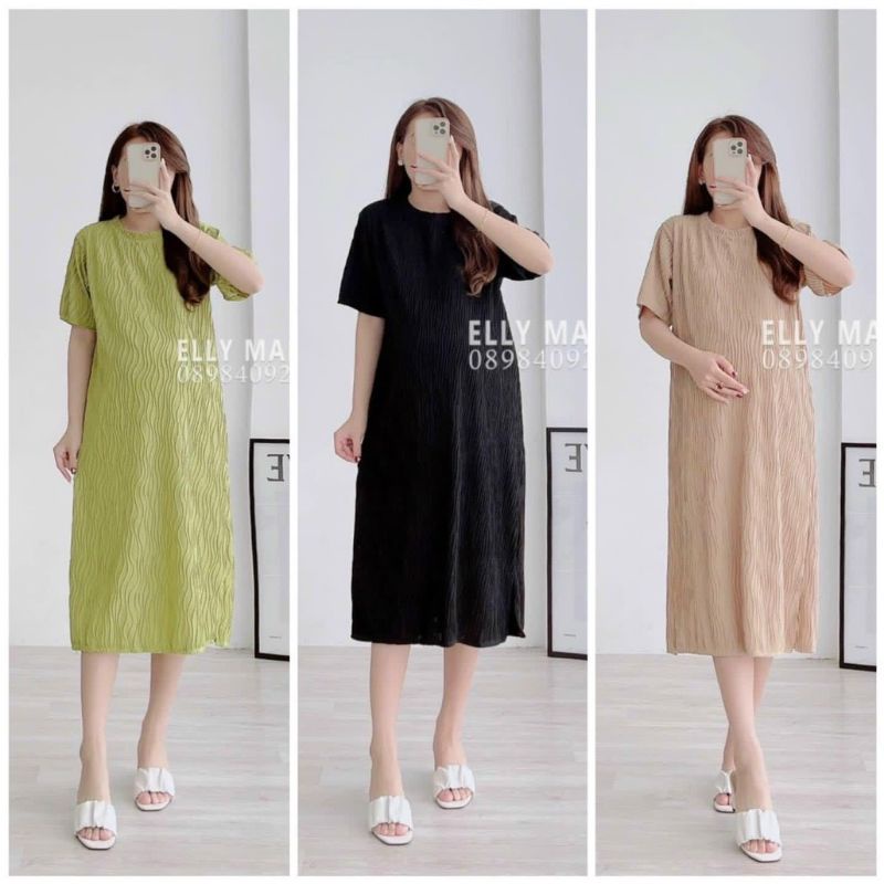 Váy suông sóng, đầm suông siêu xinh