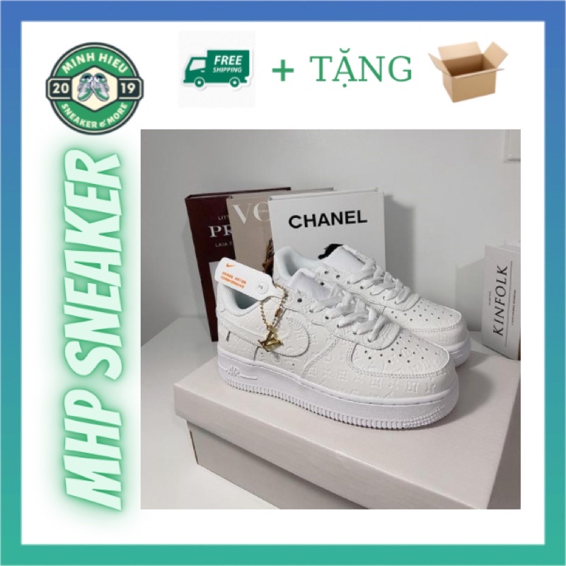 Giày Sneaker A.F.1 Full White L.V phiên bản chất lượng cao cho nam nữ
