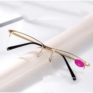 Xả kính lão , kính viễn nửa viền tròng thủy tinh lỗi nhẹ, xước nhẹ gọng hợp kim titanium mạ crom