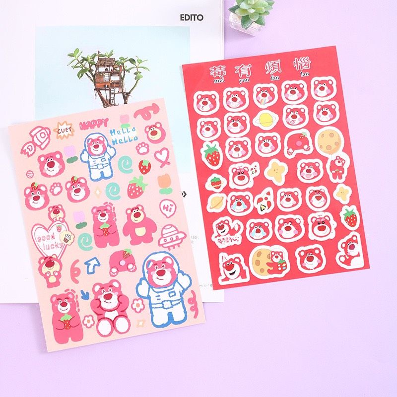 Hình Dán Gấu Hoạt Hình Dễ Thương - BCorner