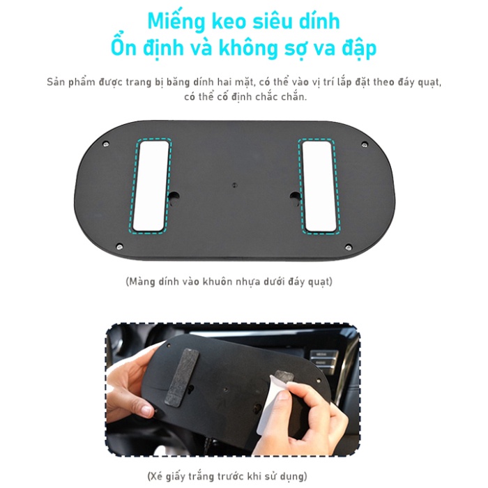 Quạt đôi mini xoay dùng trên ô tô USB 12V/24V 5.5 Inch Bàn Làm Việc