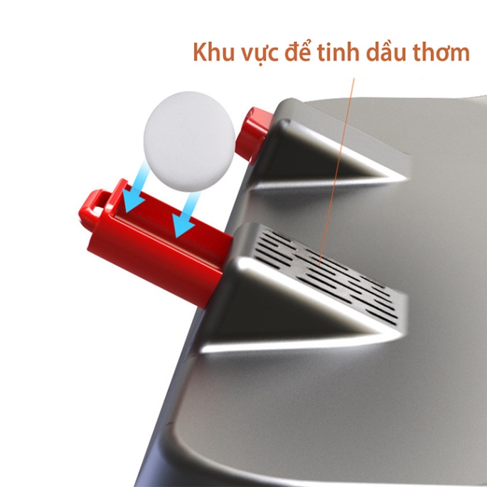 Quạt điện mini 3 đầu xoay 360 độ kiêm bảng báo số điện thoại