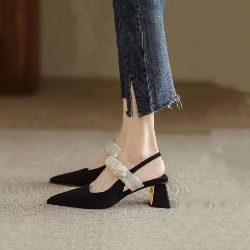 Dép Nữ Thời Trang Tóc Tiên Phong Bao Cao Gót Pháp