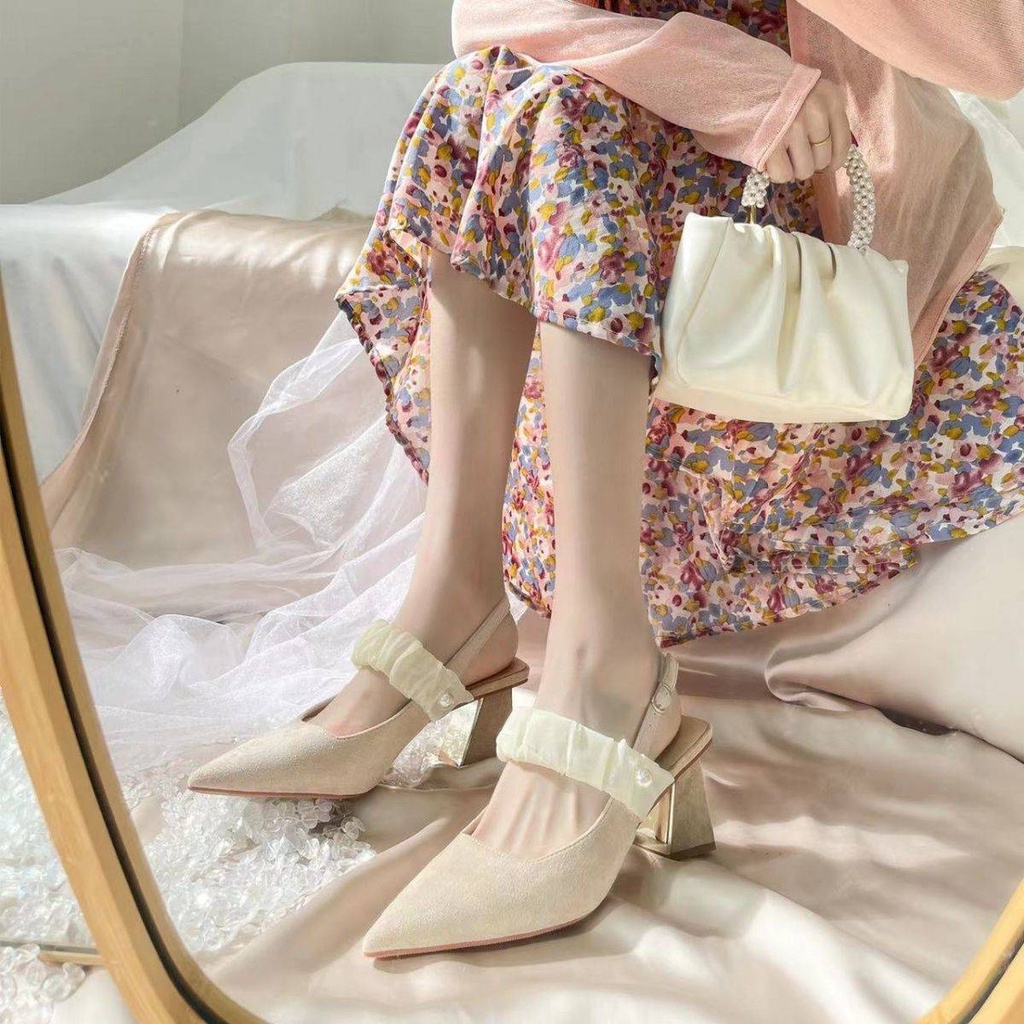 Dép Nữ Thời Trang Tóc Tiên Phong Bao Cao Gót Pháp