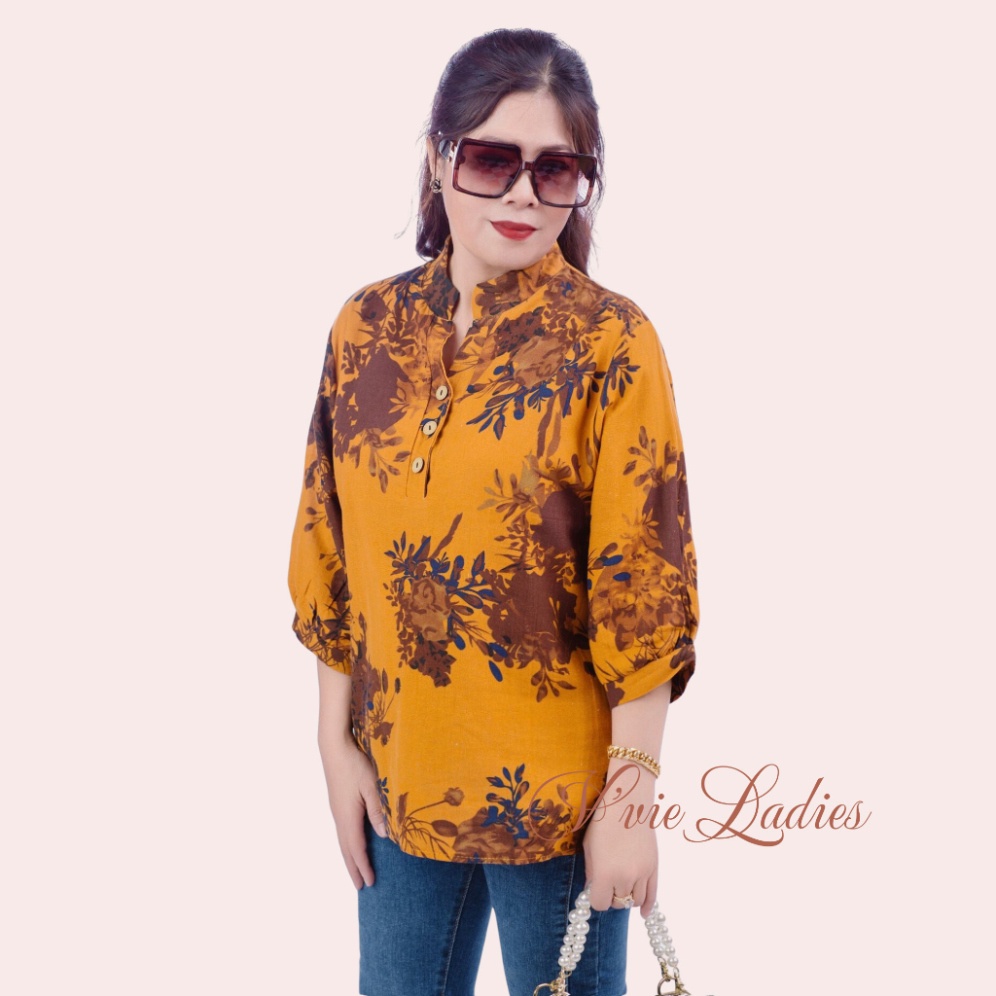 Áo Lanh trung niên nữ, mẫu áo in hoa 2 màu cho mẹ, xuất xứ Quảng Châu #A01 | BigBuy360 - bigbuy360.vn