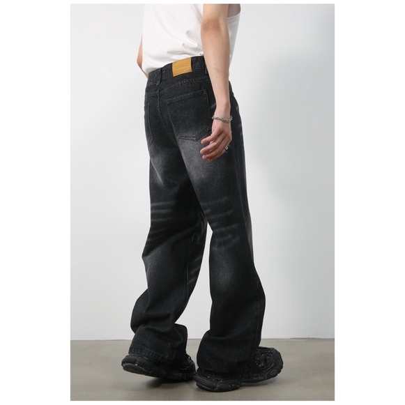 Quần jeans nam dáng baggy màu wash ống suông rộng, lowrise phong cách streetwear, basic, grunge Brokeboiz