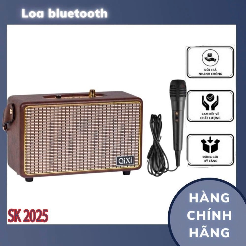 Loa bluetooth Qixi SK-2025 âm thanh đỉnh cao chất lượng,loa không dây có cổng micro thiết kế lịch sự tinh tế có bảo hành