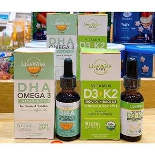 D3k2 / dha omega3 livewise baby 30ml -- chính hãng