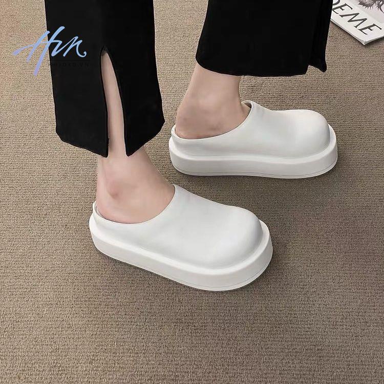 Dép Sandal Đế Dày Mũi To Thời Trang Hàn Quốc Dễ Phối Đồ Cho Nữ