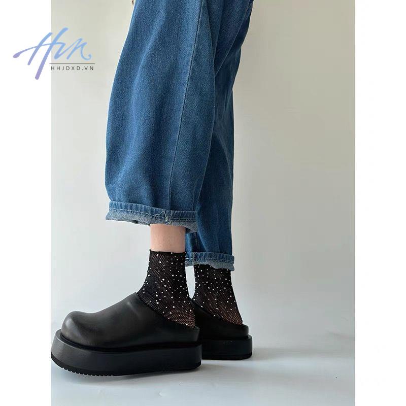 Dép Sandal Đế Dày Mũi To Thời Trang Hàn Quốc Dễ Phối Đồ Cho Nữ