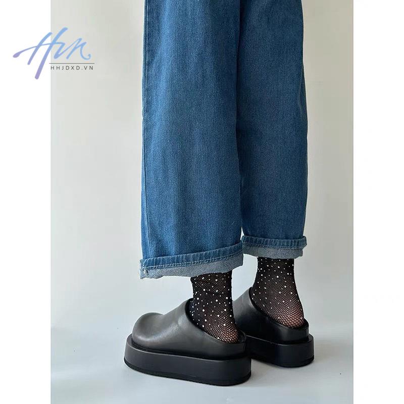 Dép Sandal Đế Dày Mũi To Thời Trang Hàn Quốc Dễ Phối Đồ Cho Nữ