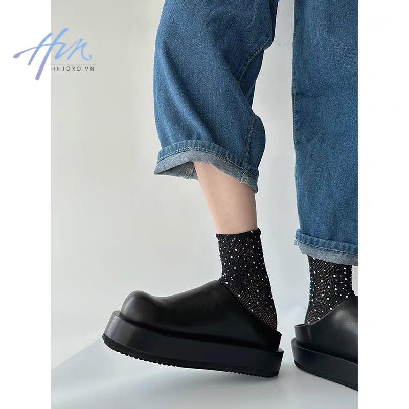 Dép Sandal Đế Dày Mũi To Thời Trang Hàn Quốc Dễ Phối Đồ Cho Nữ