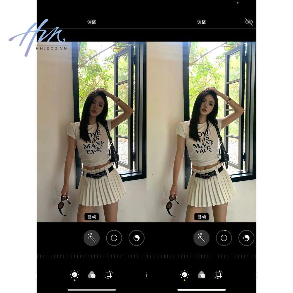 Set Áo Thun Ngắn Dáng Ôm In Chữ + Chân Váy Thời Trang Hè 2023 Cho Nữ